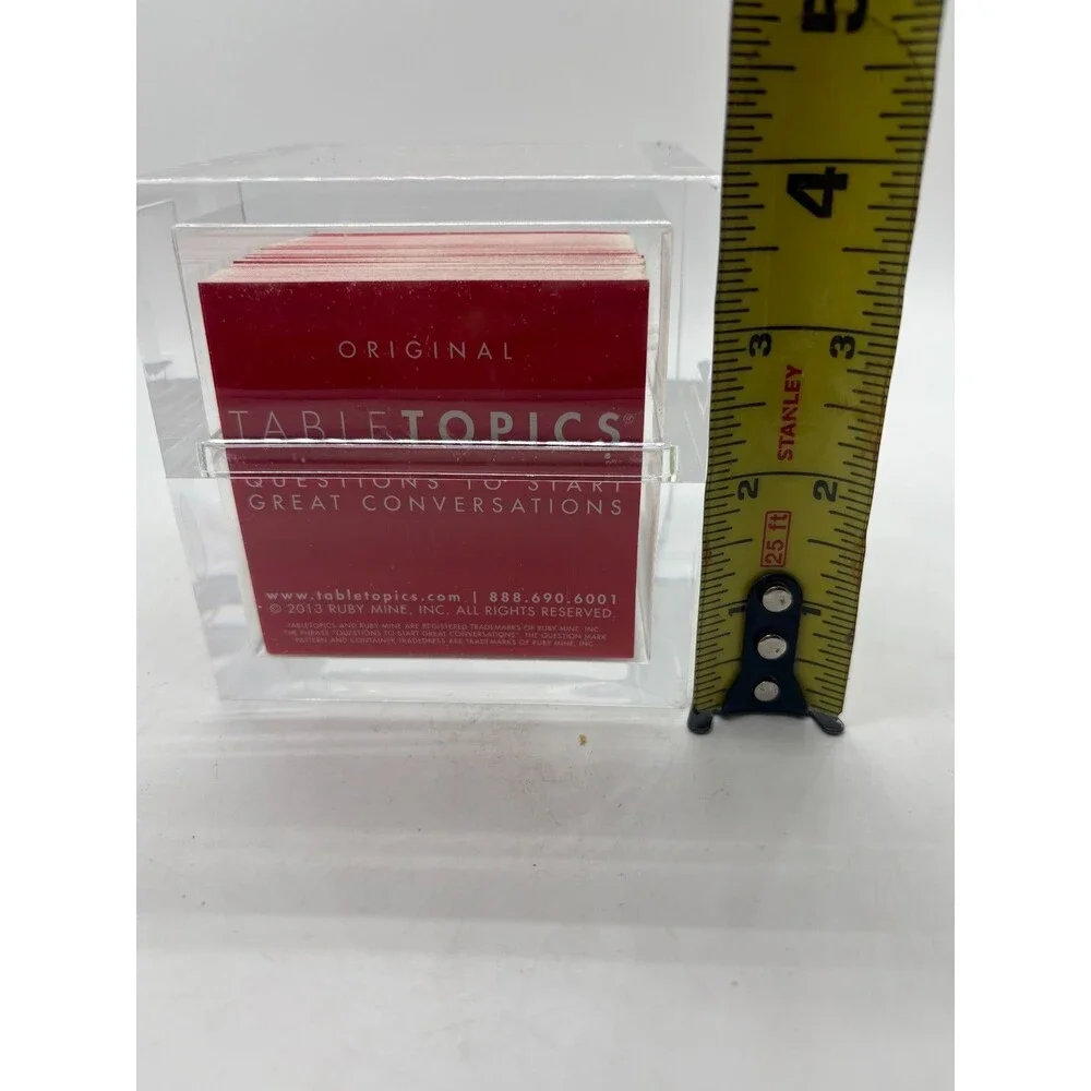 Table Topics Conversation Original Questions Party Game Cards Acrylic Box